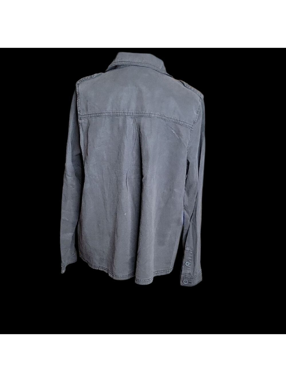 Lucky Brand Women's Charcoal Button Down Shirt - Picture 5 of 5